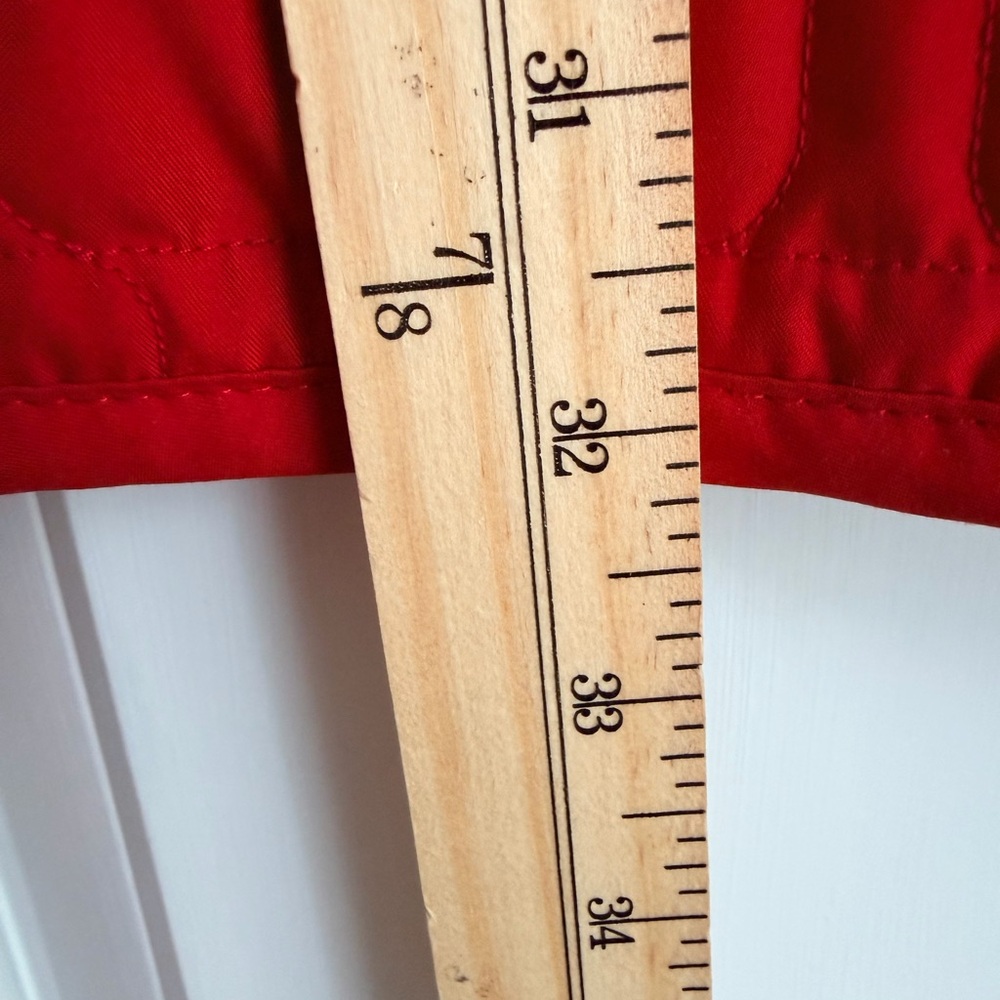 TOMMY HILFIGER Women’s Red Quilted Barn Jacket Black Corduroy Collar Sz 1X - Picture 5 of 8